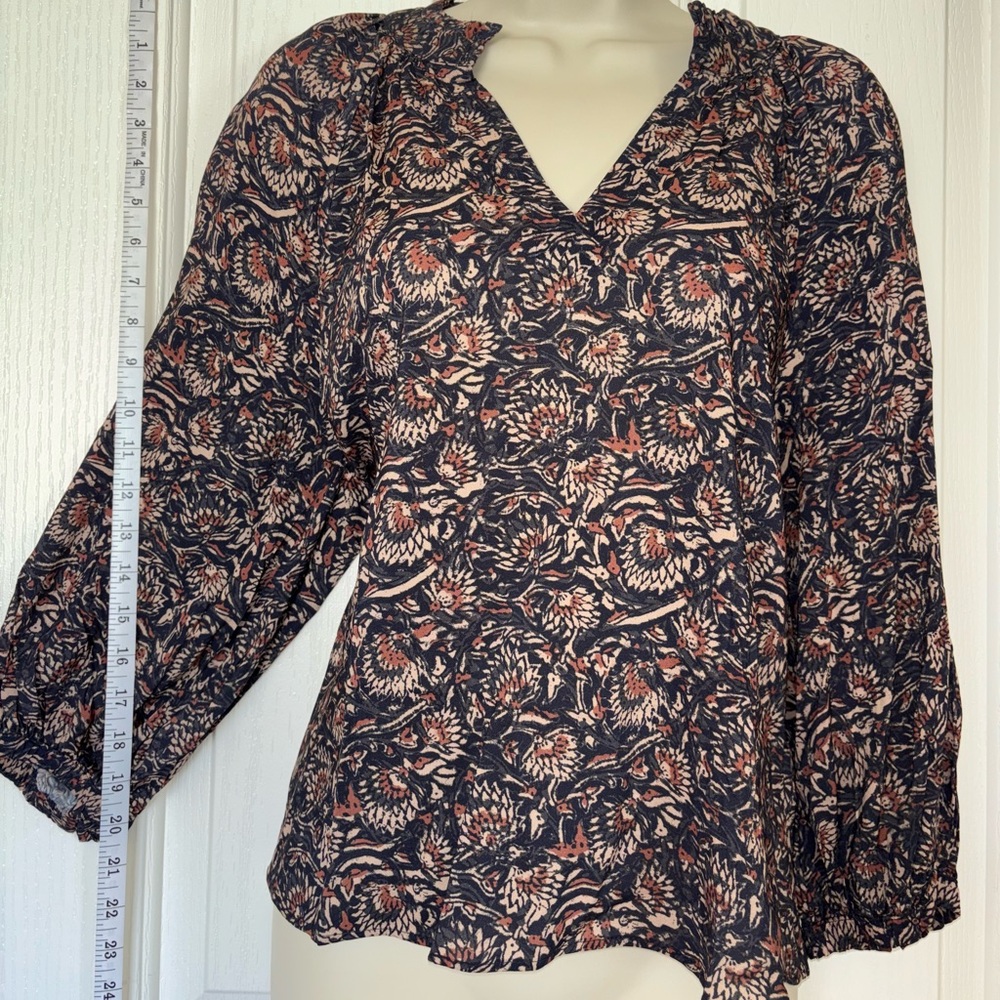 Faherty Multicolor Patterned Blouse - image 1